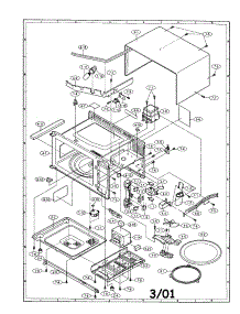 Oven And Cabinet parts for Sharp Countertop Microwave R-308AK from AppliancePartsPros.com
