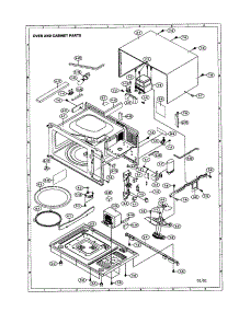 Oven And Cabinet parts for Sharp Countertop Microwave R-308DW from AppliancePartsPros.com