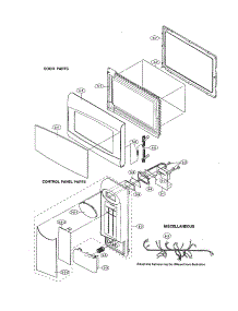 Door / Control Panel / Miscellaneous parts for Sharp Countertop Microwave R-308JK from AppliancePartsPros.com