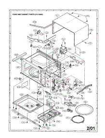Oven And Cabinet (R-310Aw) parts for Sharp Countertop Microwave R-310AW from AppliancePartsPros.com