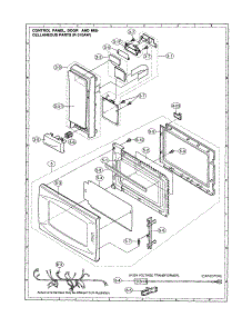Control Panel / Door parts for Sharp Countertop Microwave R-310AW from AppliancePartsPros.com