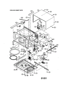 Oven And Cabinet parts for Sharp Countertop Microwave R-310CK from AppliancePartsPros.com