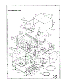 Oven And Cabinet parts for Sharp Countertop Microwave R-312AK from AppliancePartsPros.com