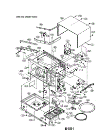 Oven And Cabinet parts for Sharp Countertop Microwave R-320BK from AppliancePartsPros.com