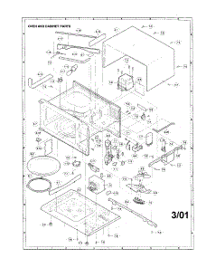Oven And Cabinet parts for Sharp Countertop Microwave R-320CK from AppliancePartsPros.com