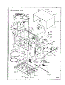 Oven And Cabinet parts for Sharp Countertop Microwave R-320EQ from AppliancePartsPros.com