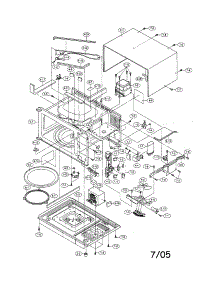 Oven And Cabinet Assembly parts for Sharp Countertop Microwave R-326FS from AppliancePartsPros.com