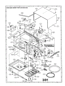 Oven And Cabinet parts for Sharp Countertop Microwave R-330AK from AppliancePartsPros.com