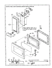 Control Panel And Miscellaneous parts for Sharp Countertop Microwave R-330AK from AppliancePartsPros.com