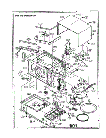 Oven And Cabinet parts for Sharp Countertop Microwave R-330BK from AppliancePartsPros.com