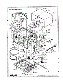 Oven And Cabinet parts for Sharp Countertop Microwave R-330DW from AppliancePartsPros.com