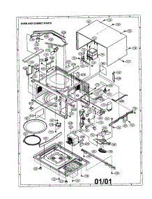 Oven And Cabinet parts for Sharp Countertop Microwave R-340DW from AppliancePartsPros.com