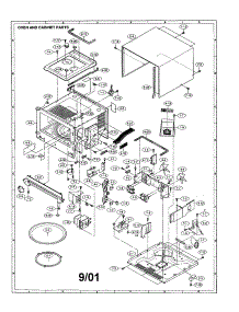 Oven And Cabinet parts for Sharp Countertop Microwave R-370EK from AppliancePartsPros.com