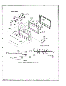 Door And Miscellaneous parts for Sharp Countertop Microwave R-370ES from AppliancePartsPros.com