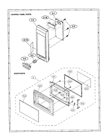 Control Panel / Door parts for Sharp Countertop Microwave R-3A36 from AppliancePartsPros.com