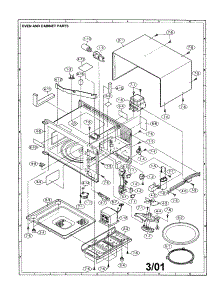 Oven And Cabinet parts for Sharp Countertop Microwave R-3A58 from AppliancePartsPros.com