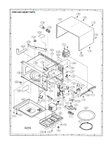 Oven And Cabinet parts for Sharp Countertop Microwave R-3A67 from AppliancePartsPros.com