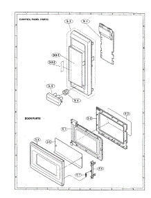 Control Panel And Door parts for Sharp Countertop Microwave R-3A67 from AppliancePartsPros.com