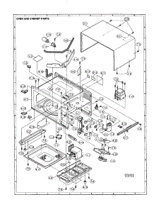 Oven And Cabinet parts for Sharp Countertop Microwave R-3A86 from AppliancePartsPros.com