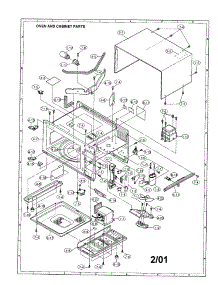 Oven And Cabinet parts for Sharp Countertop Microwave R-3A95 from AppliancePartsPros.com