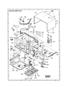 Oven And Cabinet parts for Sharp Countertop Microwave R-3E66 from AppliancePartsPros.com
