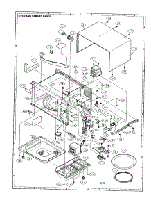 Oven And Cabinet parts for Sharp Countertop Microwave R-3W97 from AppliancePartsPros.com
