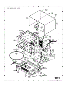 Oven And Cabinet parts for Sharp Countertop Microwave R-401CW from AppliancePartsPros.com