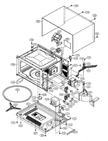 Oven Cabinet Parts parts for Sharp Countertop Microwave R-401FW from AppliancePartsPros.com