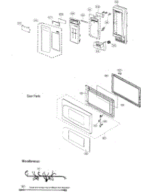 Door / Controls parts for Sharp Countertop Microwave R-402JW from AppliancePartsPros.com