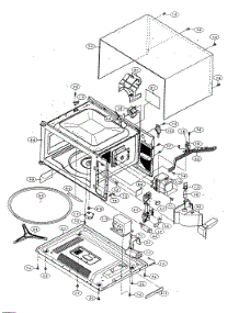 Oven Cabinet Parts parts for Sharp Countertop Microwave R-404FK from AppliancePartsPros.com