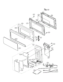 Door / Panel Assy parts for Sharp Countertop Microwave R-408LS from AppliancePartsPros.com