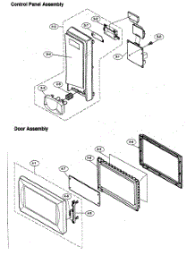 Control Panel Assy / Door Assy parts for Sharp Countertop Microwave R-409CK from AppliancePartsPros.com
