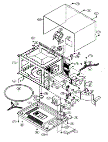 Oven / Cabinet Parts parts for Sharp Countertop Microwave R-409HK from AppliancePartsPros.com