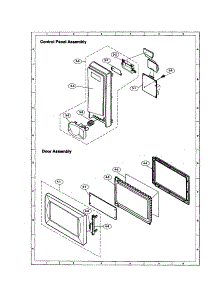 Control Panel / Door parts for Sharp Countertop Microwave R-410CW from AppliancePartsPros.com