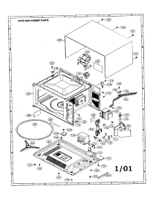 Oven And Cabinet parts for Sharp Countertop Microwave R-410DK from AppliancePartsPros.com