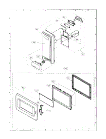 Control Panel And Door parts for Sharp Countertop Microwave R-412AK from AppliancePartsPros.com