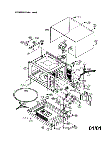 Oven And Cabinet parts for Sharp Countertop Microwave R-419CK from AppliancePartsPros.com