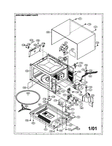 Oven And Cabinet parts for Sharp Countertop Microwave R-420CW from AppliancePartsPros.com