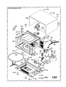 Oven And Cabinet parts for Sharp Countertop Microwave R-420DW from AppliancePartsPros.com