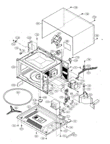 Oven Cabinet Parts parts for Sharp Countertop Microwave R-426HK from AppliancePartsPros.com