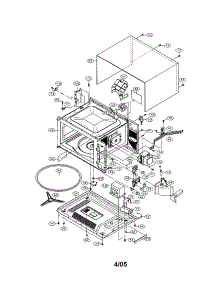 Oven And Cabinet parts for Sharp Countertop Microwave R-428JK from AppliancePartsPros.com