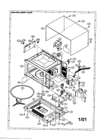 Oven And Cabinet parts for Sharp Countertop Microwave R-430CK from AppliancePartsPros.com