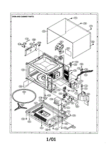 Oven And Cabinet parts for Sharp Countertop Microwave R-430CS from AppliancePartsPros.com