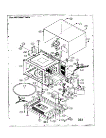 Oven And Cabinet parts for Sharp Countertop Microwave R-430DW from AppliancePartsPros.com