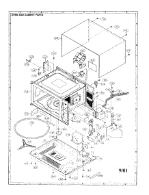 Oven And Cabinet parts for Sharp Countertop Microwave R-430EK from AppliancePartsPros.com