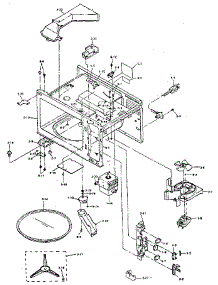Cavity Assembly parts for Sharp Countertop Microwave R-4A11 from AppliancePartsPros.com