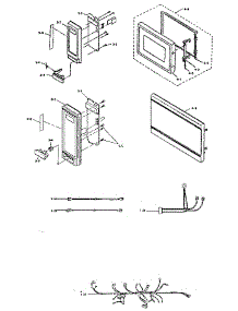 Door And Control Panel Assembly parts for Sharp Countertop Microwave R-4A11 from AppliancePartsPros.com