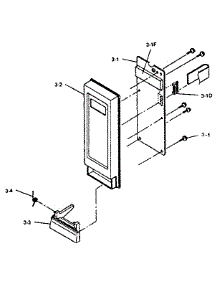 Control Panel parts for Sharp Countertop Microwave R-4A11 from AppliancePartsPros.com