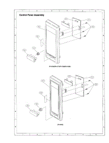 Control Panel Assembly parts for Sharp Countertop Microwave R-4A46 from AppliancePartsPros.com