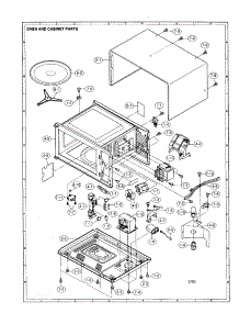 Oven And Cabinet parts for Sharp Countertop Microwave R-4A47 from AppliancePartsPros.com